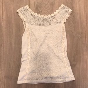 Express sleeveless lace top